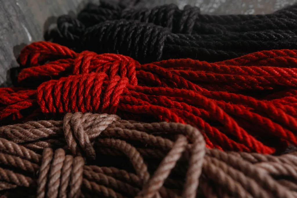 Twisted Red Shibari Rope